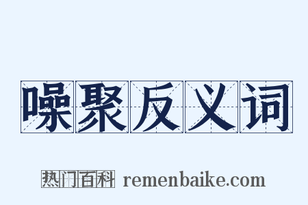 噪聚反义词是什么意思的图片